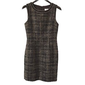 trina Turk Brown Wool Blend Pencil Dress Lined Sleeveless Women 4